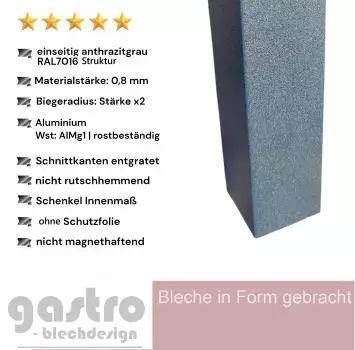 Alu Winkelprofil anthrazitgrau RAL7016